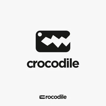 Simple Abstract Letter C for Crocodile Logo icon vector template Stock Illustration