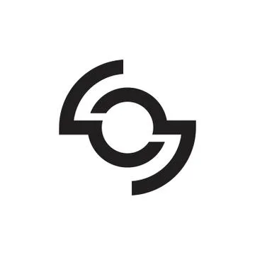 Simple abstract letter o geometric line logo vector Stock Illustration
