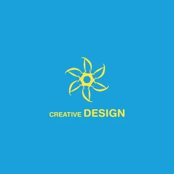 Simple Abstract Logo Isolated on Black Vector Art EPS10 Stock Illustration