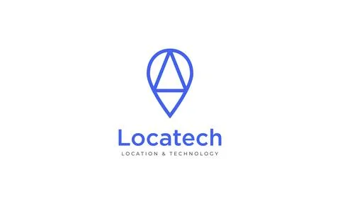 Simple abstract logo or icon pin location Stock Illustration