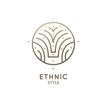 Simple abstract logo plant Illustrazione stock