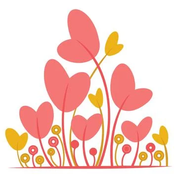 Simple abstract Love decor. Elements for banners and cards. Stock Illustration