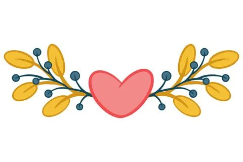 Simple abstract Love decor. Elements for banners and cards. Stock Illustration