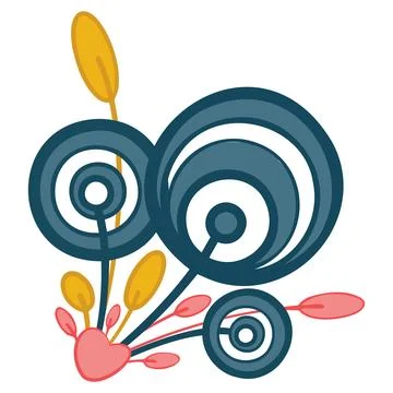 Simple abstract Love decor. Elements for banners and cards. Stock Illustration