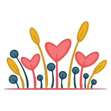Simple abstract Love decor. Elements for banners and cards. Stock Illustration