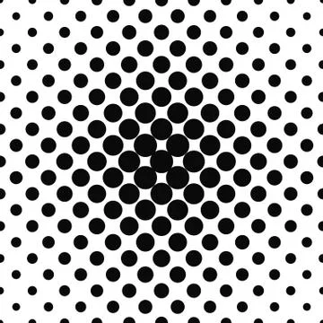 Simple abstract monochrome repeating dotted pattern Ilustração Stock