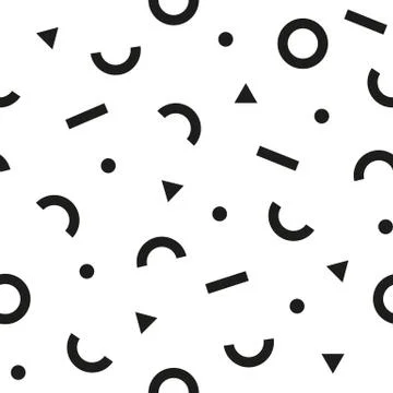 Simple abstract monochrome seamless pattern Stock-Illustration