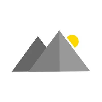 Simple Abstract Mountain Shape Vector Illustration Graphic Stock Illustration