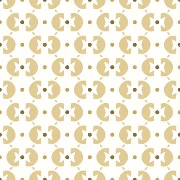 Simple Abstract Ornament Decorative Dot Shape Grid Seamless Pattern Stock Illustration
