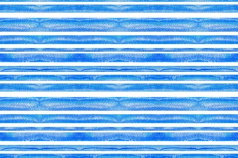 Simple abstract ornament of horizontal parallel asymmetric stripes of differe Stock Illustration