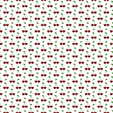 Simple abstract pattern with a heart in the form of a cherry Illustrazione stock