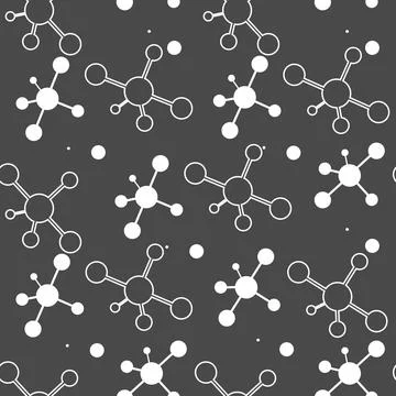 Simple abstract pattern. Vector seamless pattern with crystal lattice. Mole.. Stock Illustration