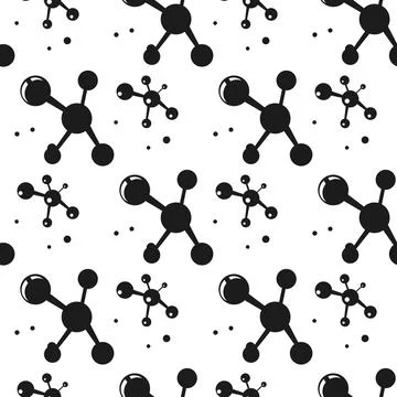 Simple abstract pattern. Vector seamless pattern with crystal lattice. Mole.. Stock Illustration