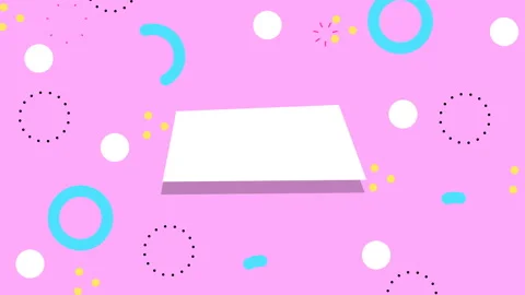 Simple abstract pink background with trendy geometric color retro elements Video stock 95749988