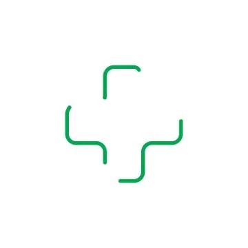 Simple abstract plus medical line art logo vector Stock Illustration