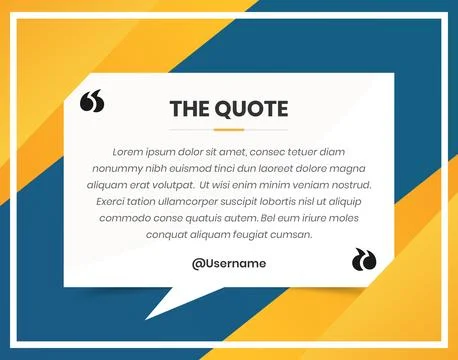 Simple abstract quote presentation social media post template design Stock Illustration