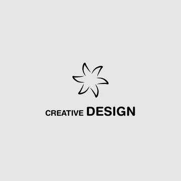 Simple Abstract Radial Logo Design Vector EPS10 Stock Illustration