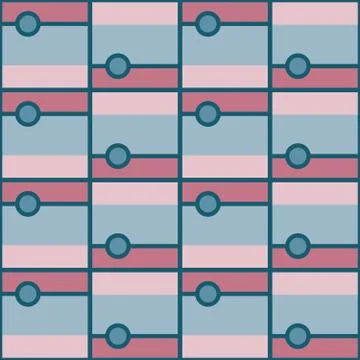 Simple abstract seamless pattern. Colorful accent for any surface. Stock Illustration