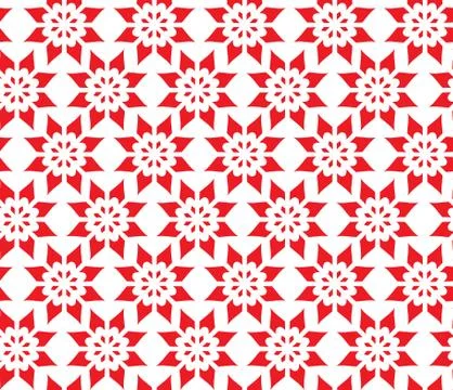 Simple Abstract Seamless Pattern of Flower, Vector Illustration Illustrazione stock