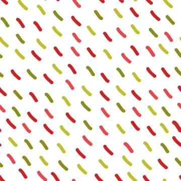 Simple abstract seamless pattern with stripes. Holiday theme in red and green Stock Illustration