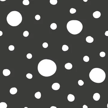 Simple abstract seamless patterns with spots and dots. Background for decoration Stock Illustration
