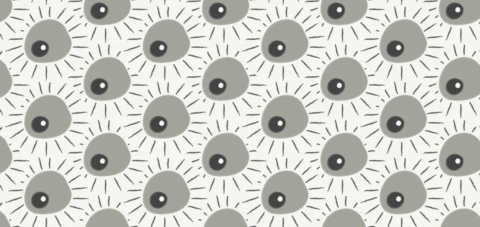 Simple abstract seamless vector pattern with trendy boho abstract figures Stock Illustration