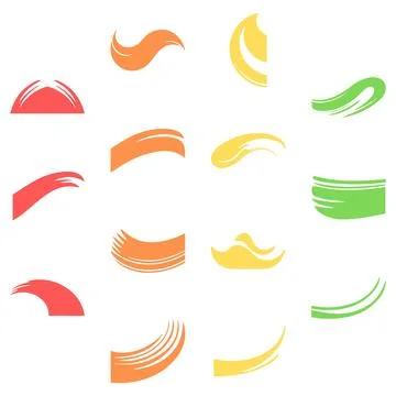 Simple abstract shape design set Stock Illustration