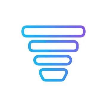 Simple abstract spiral shape with gradient blue and purple colors Stock Illustration