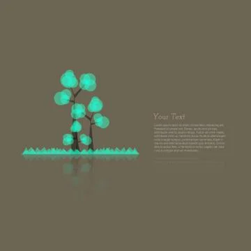 Simple Abstract Tree Background with Place for Your Text Illustrazione stock