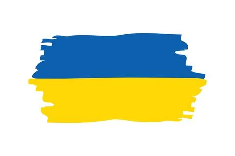 Simple abstract ukraine flag isolated on white background Stock-Illustration