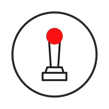 Simple abstract vector image featuring a modern minimalist award trophy con.. Stock Illustration