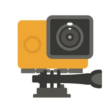 Simple action camera icon - flat video cam Stock Illustration