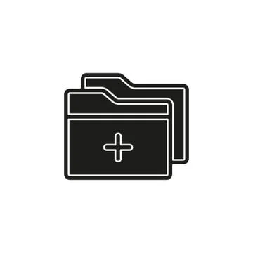 Simple Add Folder Vector Icon Stock Illustration