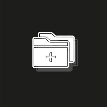 Simple Add Folder Vector Icon Illustrazione stock