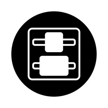 Simple adjustment button icon representing settings and customization optio.. Stock Illustration