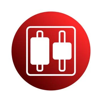 Simple adjustment icon design with volume control showing precision setting.. イラスト素材