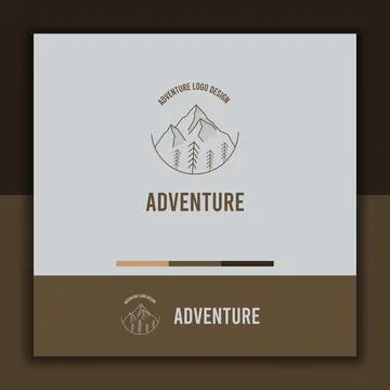 Simple adventure logo Illustrazione stock