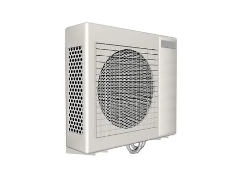 Simple air conditioning with grille and fan Ilustración de archivo