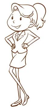 A simple air hostess Stock Illustration