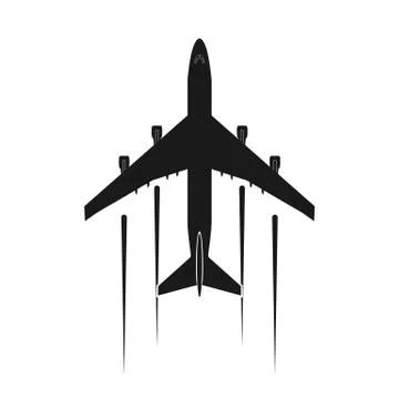 Simple airplane design, icon or logo Stock Illustration