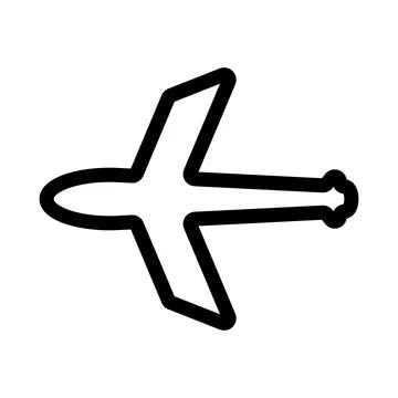 A simple airplane icon. Traffic. Vector. Stock Illustration