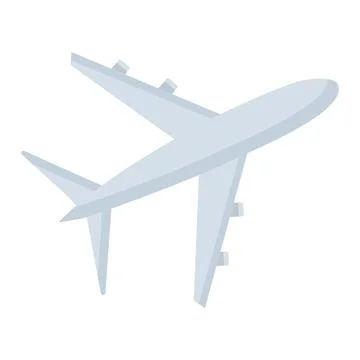 A simple airplane on a light background for use in web design Illustrazione stock