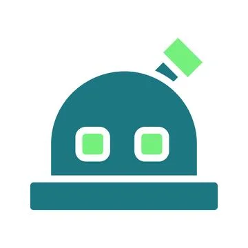 Simple Alien Robot Head Illustration Vector Stock Illustration