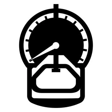 Simple analog grip dynamometer monochrome icon. Stock Illustration