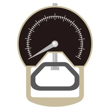 Simple analog grip force meter. Stock Illustration