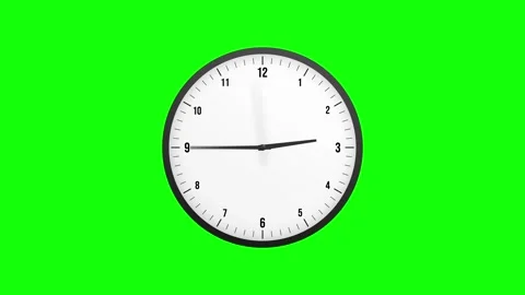 Simple analog modern wall round clock. Vector illustration EPS 10 Video stock 305394103