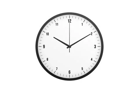 Simple analog modern wall round clock. Vector illustration EPS 10 Stock Illustration