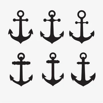 Simple anchor collection shape illustration Stock Illustration