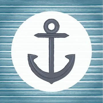 Simple Anchor. Hand drawn illustrations Stock Illustration