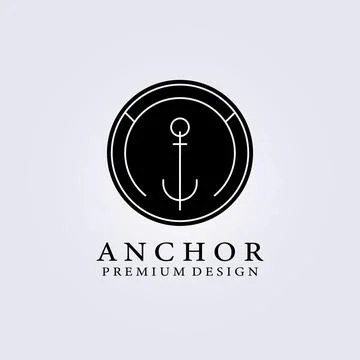 Simple anchor logo vector illustration design Stock Illustration